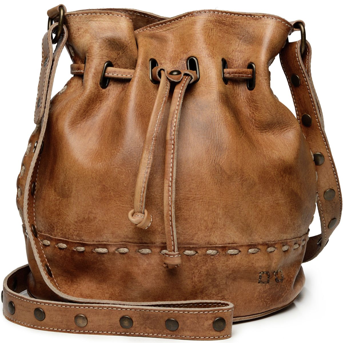 Bed Stu Malibu Bucket Bag Tan Driftwood, One Size