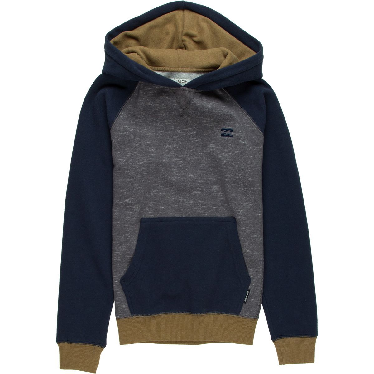 Billabong Balance Pullover Hoodie - Boys Grey Heather/Navy, XL