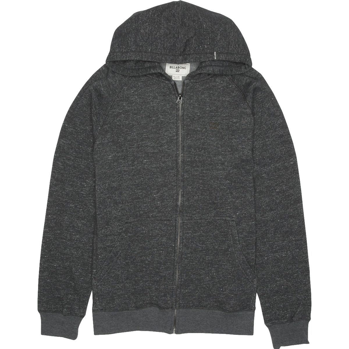 Billabong Balance Full-Zip Hoodie - Boys Black Heather, L