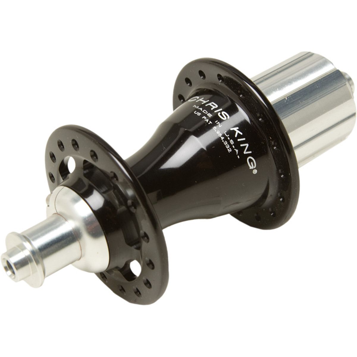Chris King R45 Road Hub - Rear Black, 28hole, 130mm/10mm QR