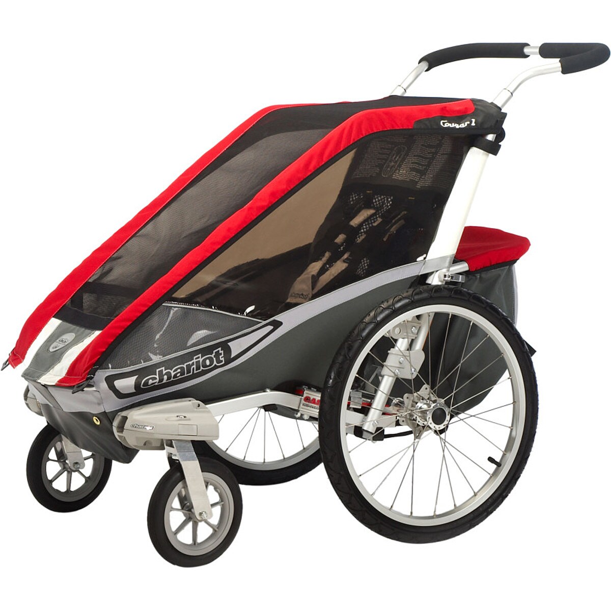 Thule Chariot Cougar 1 Stroller with Strolling Kit Red, One Size