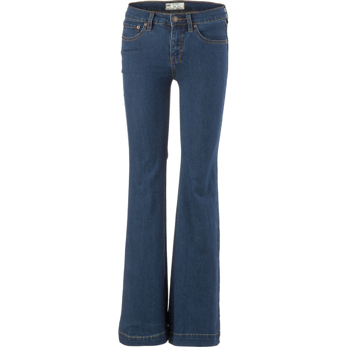 Free People Clean Mid-Rise Flare Denim Pant - Women
