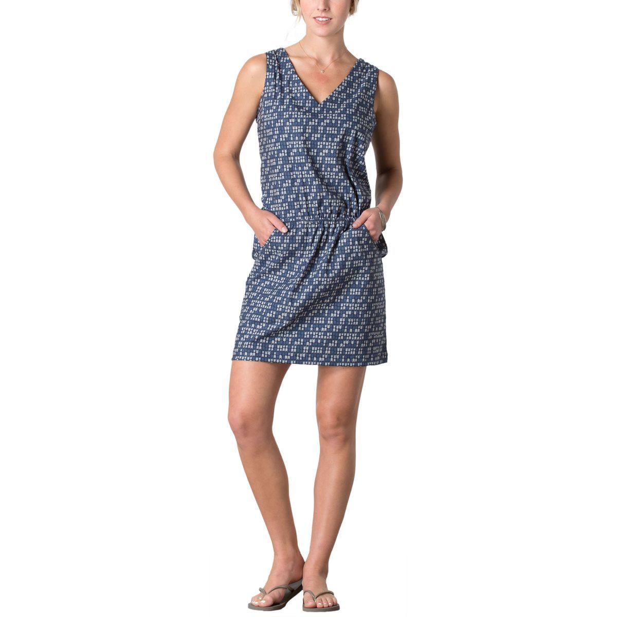 Toad&Co Liv Dress - Women's Deep Navy Flag Print, M Toad&Co Liv Dress - Women's Deep Navy Flag Print, M