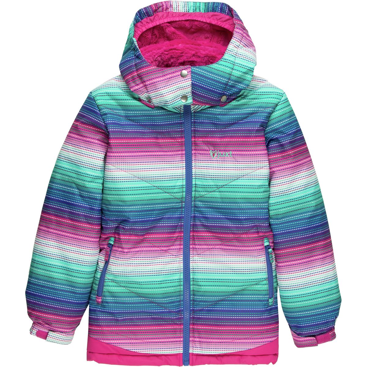 Juxt Striped Ski Jacket - Girls'