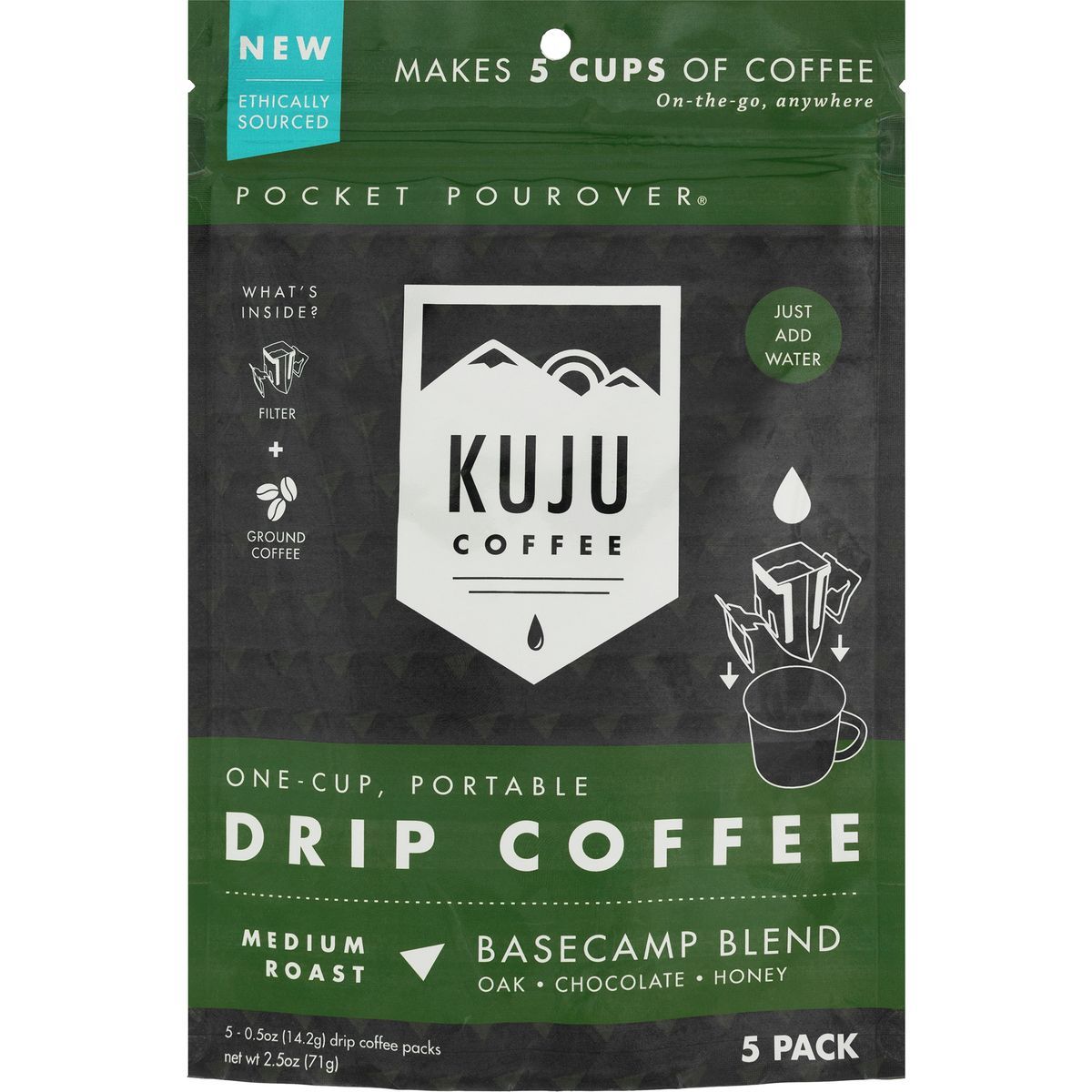 Kuju Coffee Kuju Coffee Pocket PourOver Coffee - 5-Pack