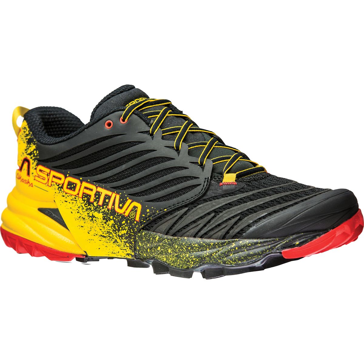 La Sportiva Akasha Running Shoe - Men's Black/Yellow, 41.0