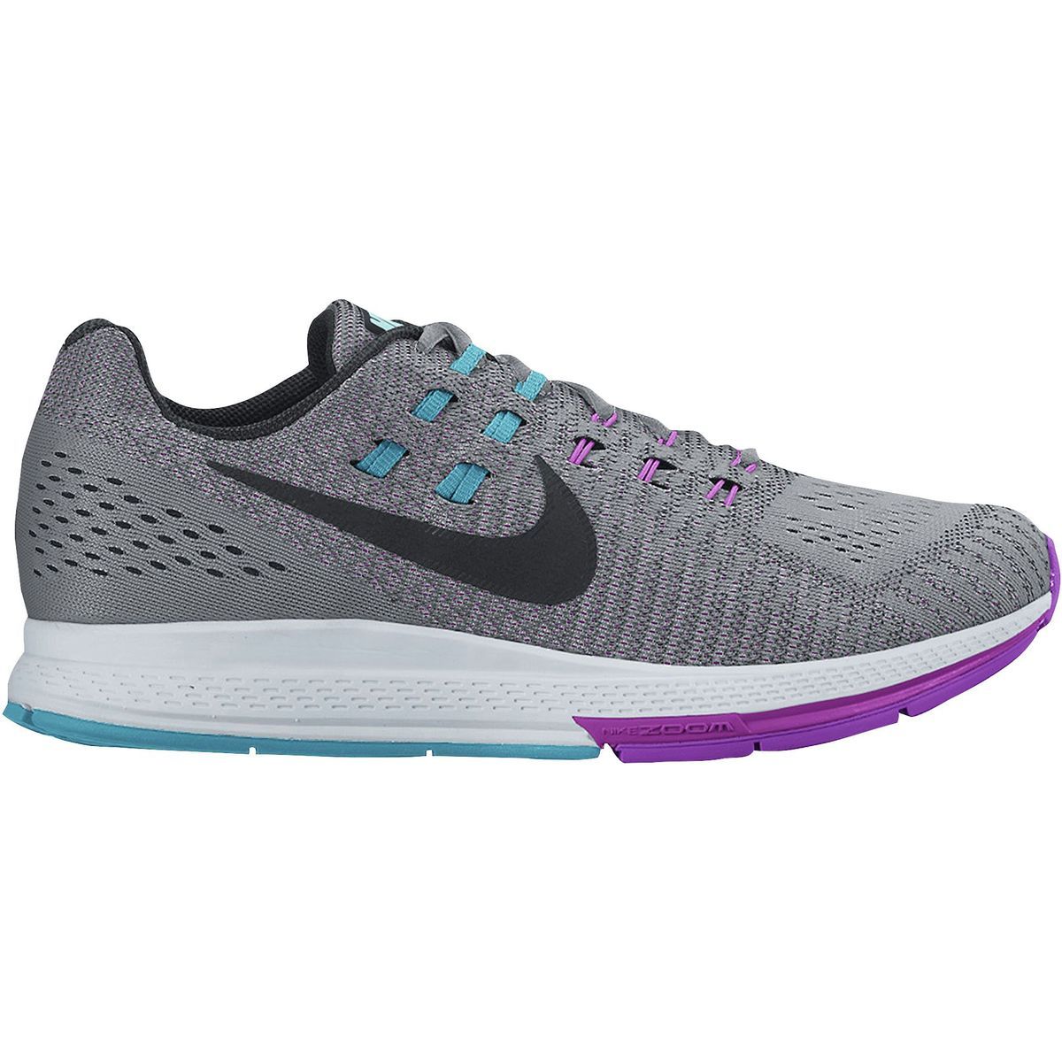 Nike Air Zoom Structure 19 Running Shoe - Womens Cool Grey/Fuchsia Flash/Copa/Black, 6.5