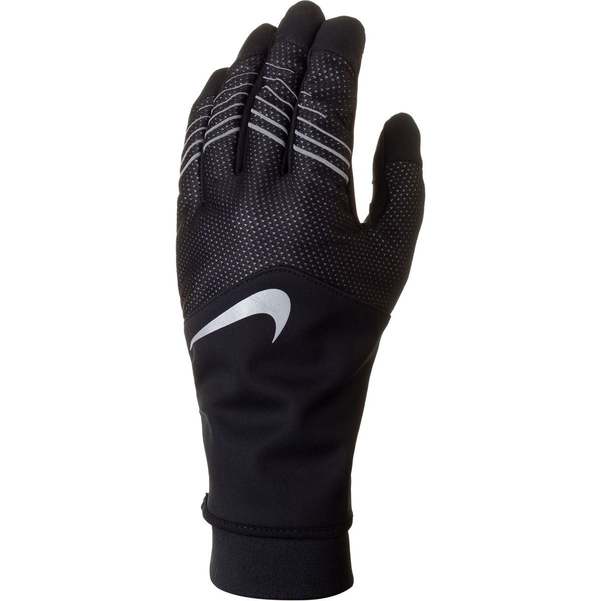 Nike Storm Fit Hybrid Run Glove - Men's Black/Black/Silver, 