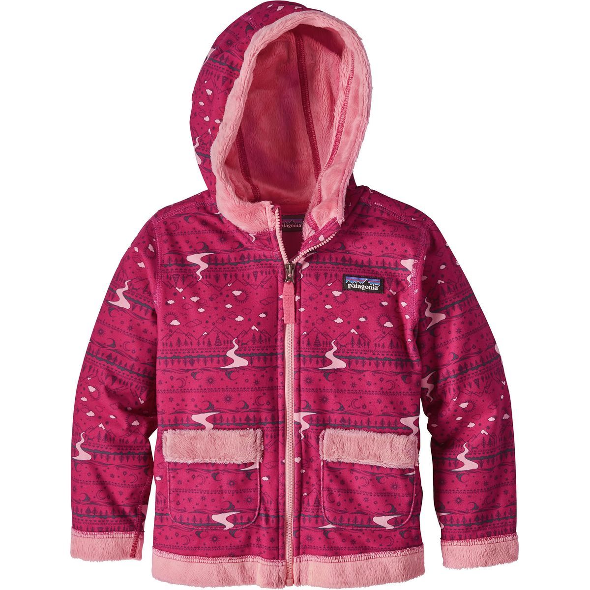 Patagonia Fuzzy Lop Hooded Fleece Jacket - Infant Girls