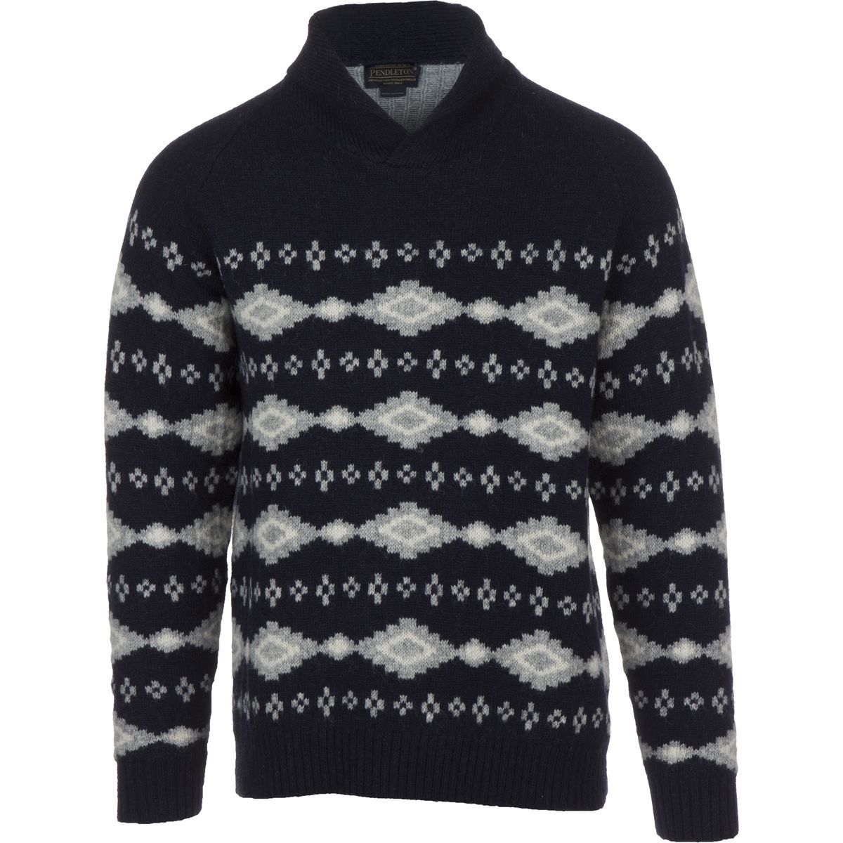 Pendleton Diamond Shawl Collar Pullover Sweater - Men