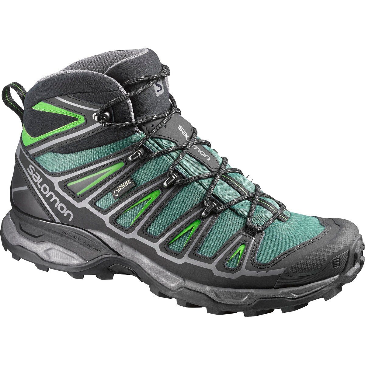 Salomon X Ultra Mid 2 GTX Hiking Boot - Men's Bettle Green/Black/Spring Green, US 9.5/UK 9.0