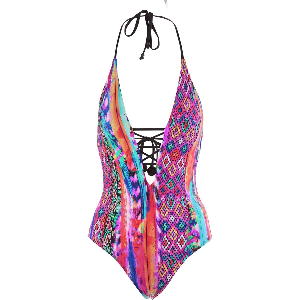 Seafolly Mexican Summer Deep V Maillot One-Piece Swimsuit - Women