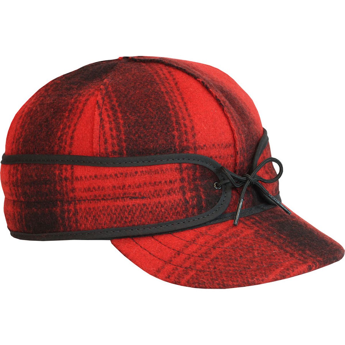 Stormy Kromer Mercantile Original Cap Red2 Black Plaid, 7 1/4