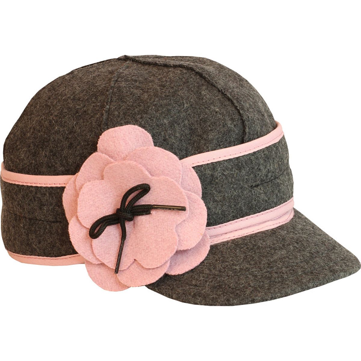 Stormy Kromer Mercantile Petal Pusher Cap Charcoal/Pink, 7 1/4