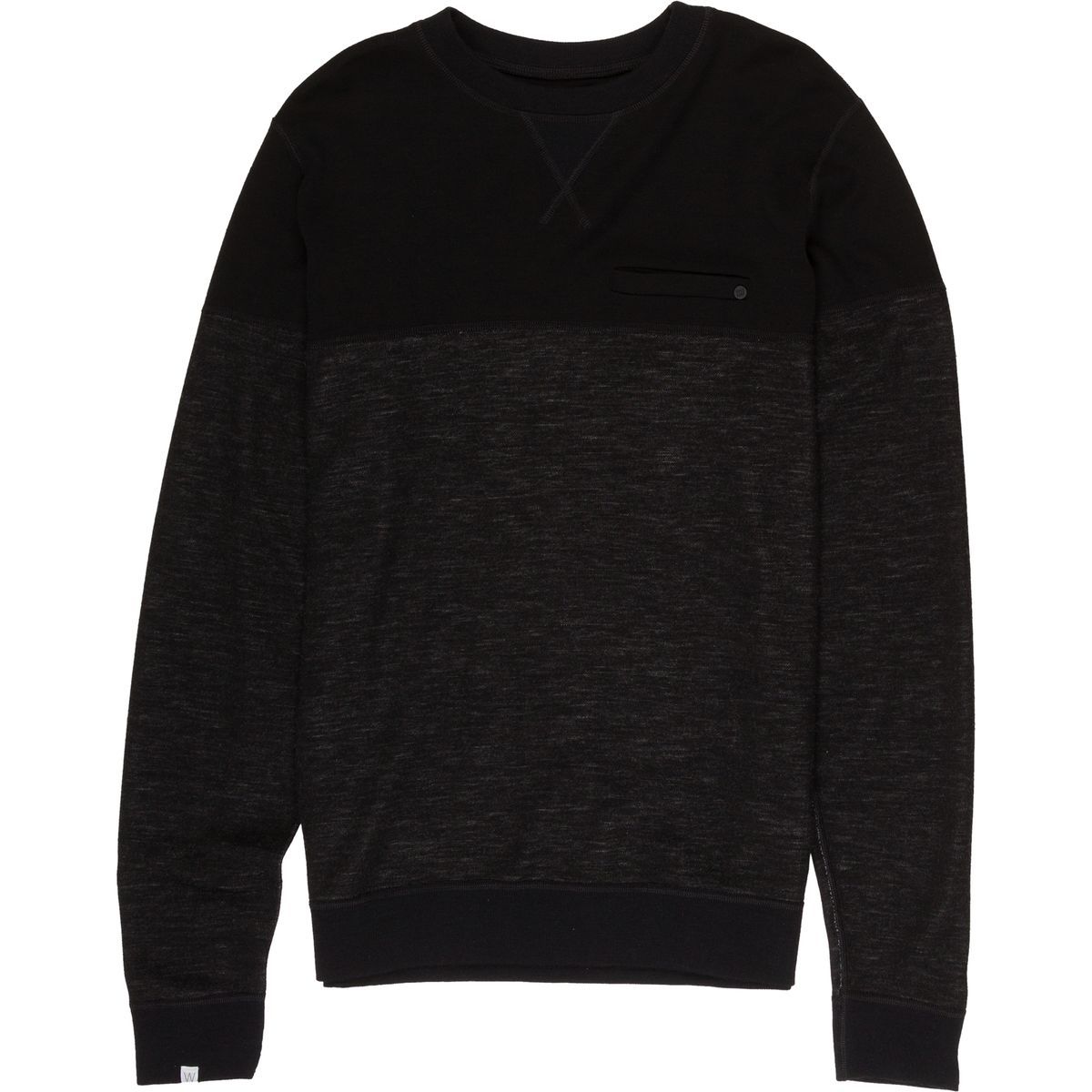 We Norwegians BaseTwo ColorBlock Crewneck Sweater - Charcoal