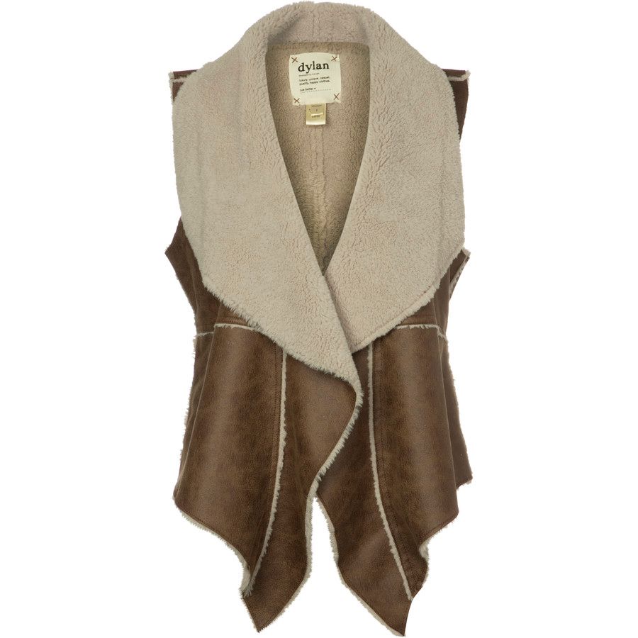 Dylan Luxe Shearling Ruffle Vest Women's