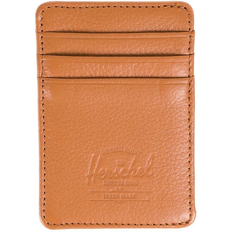 Herschel Supply Raven Leather Card Holder Wallet Men's