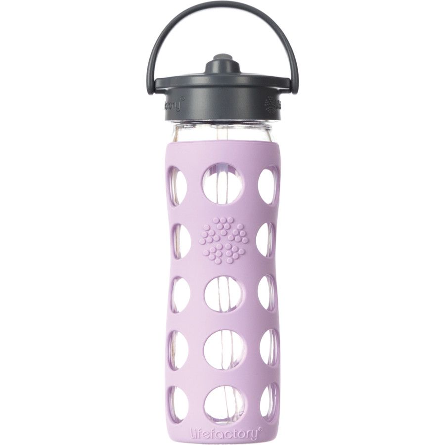 Lifefactory Glass Straw Cap Water Bottle 16oz