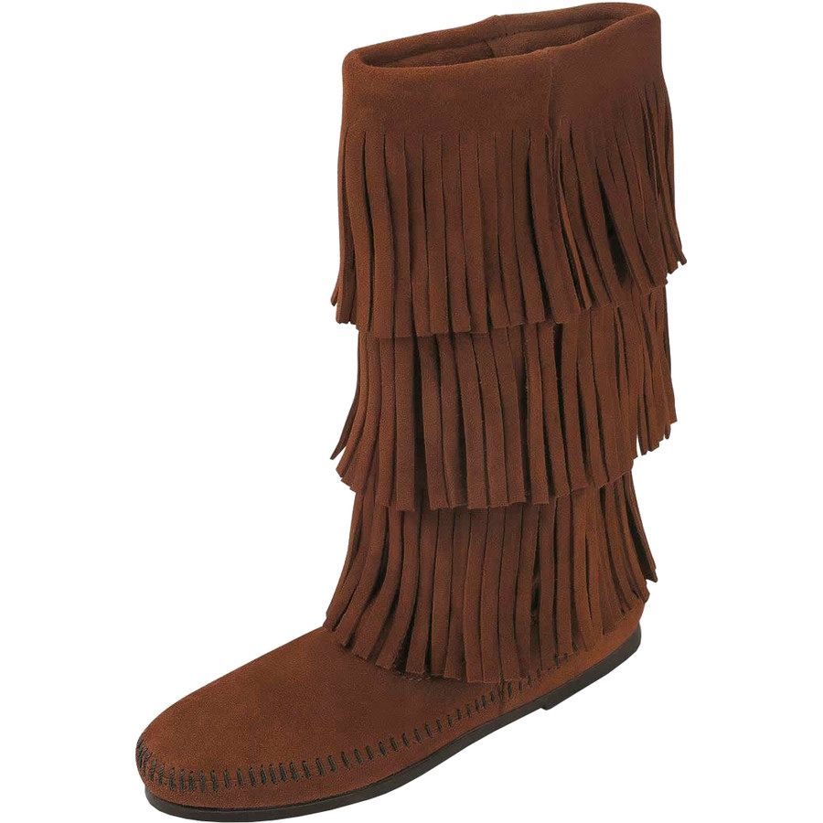 fringe boots for minnetonka calf hi 3 layer fringe boot s fringe boots for minnetonka calf hi 3 layer fringe boot s
