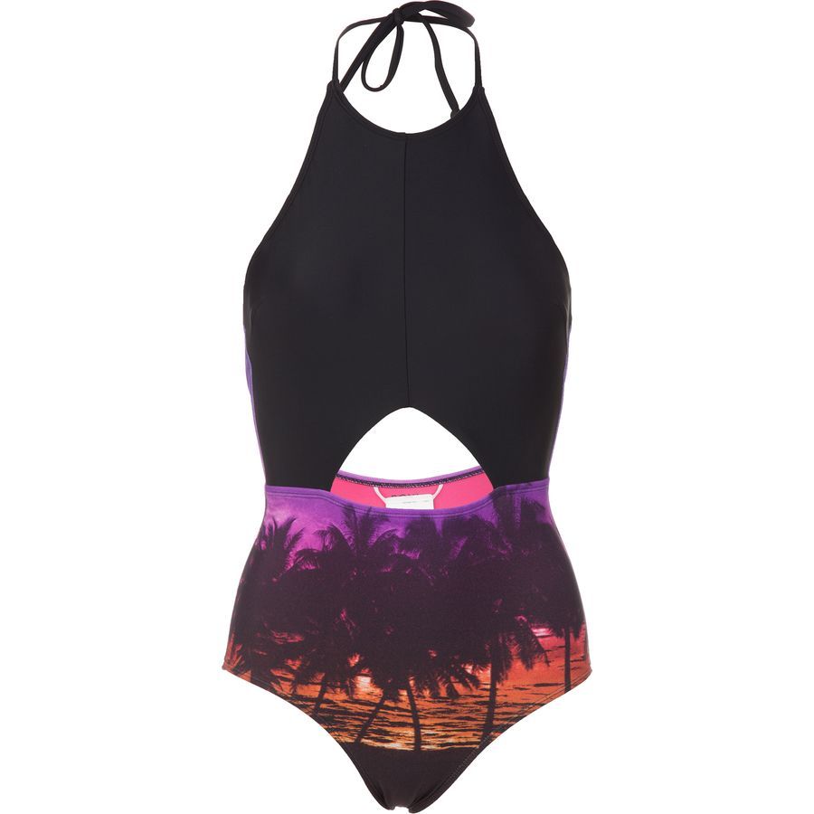 Roxy Midnight Swim Halter OnePiece Swimsuit Women's