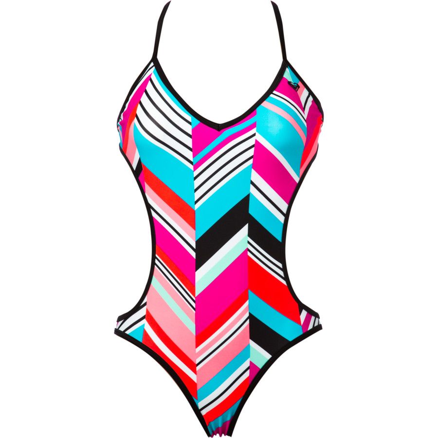 Roxy Wave Peak Criss Cross Monokini OnePiece Swimsuit Women's