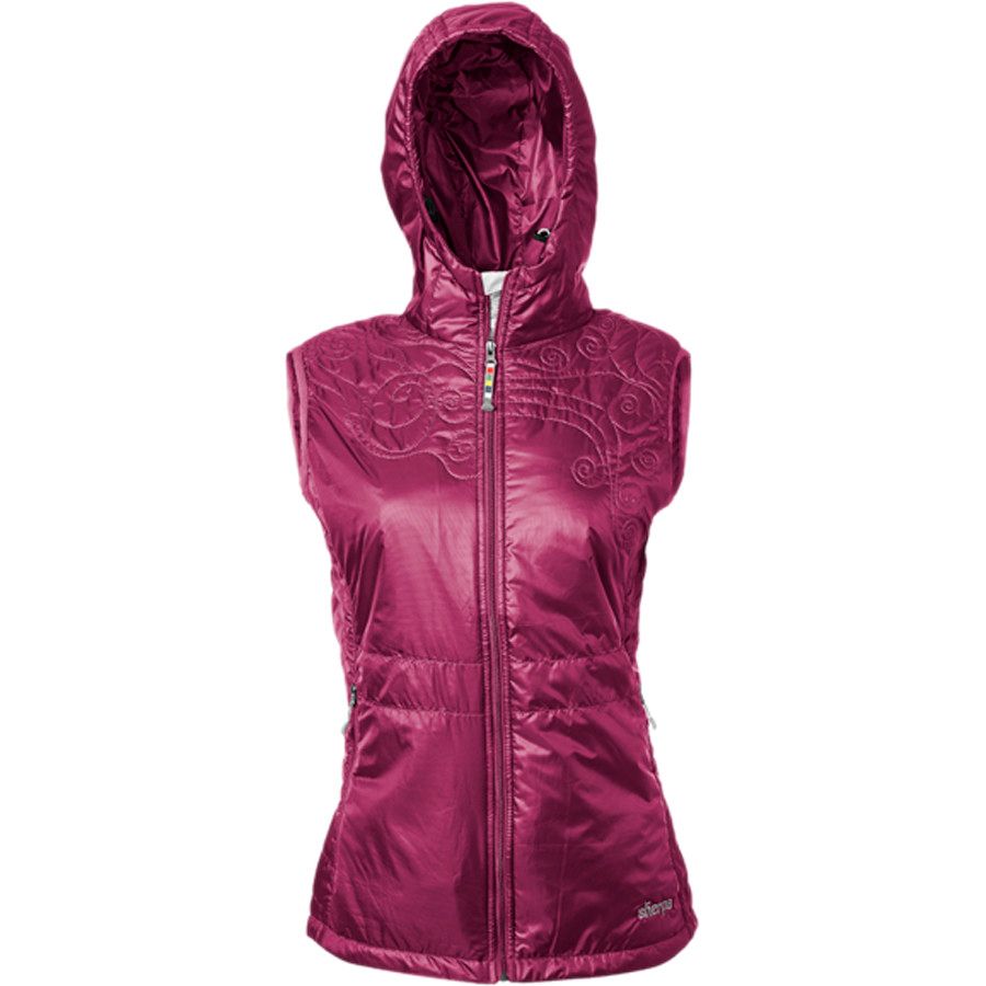 sherpa hooded vest womens