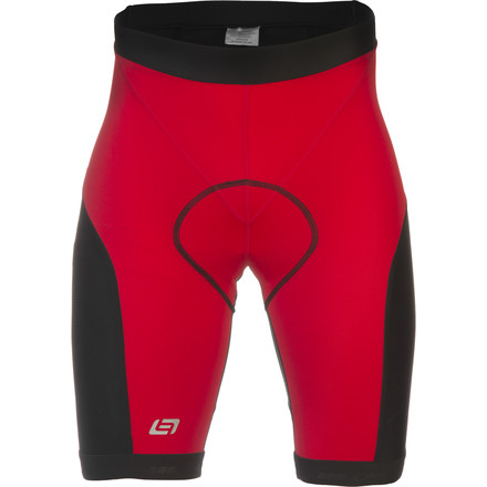 black and red cycling shorts