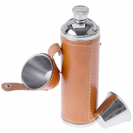 GSI Outdoors Glacier Stainless Leather Wrapped Flask