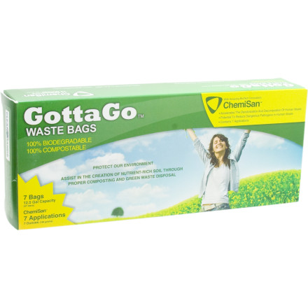 Global Sanitation Solutions GottaGo Waste Disposal Bags w/ Chemisan - 7 Applications