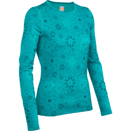 Icebreaker Oasis Long Sleeve Crewe Quartz