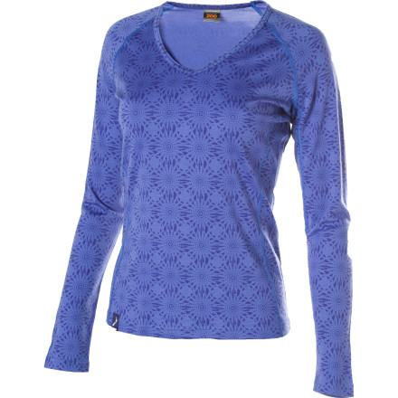 Icebreaker BodyFit+ 200 Oasis Print V-Neck Top - Women's