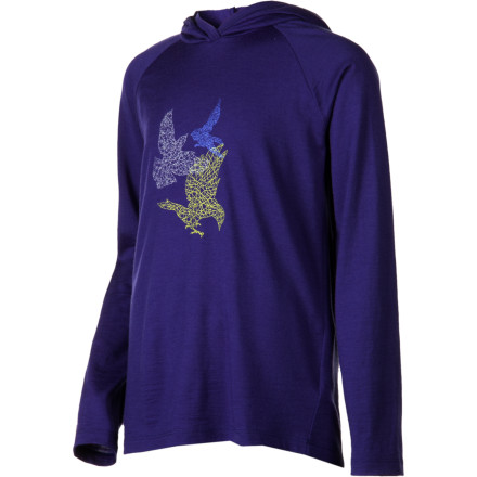 Icebreaker Bodyfit 200 Long Sleeve Hood Flight