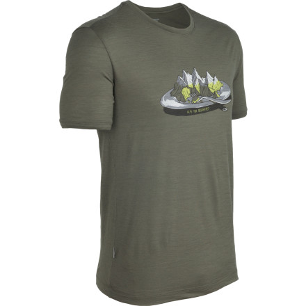 Icebreaker Tech T Lite Short Sleeve Alps for Breakfast