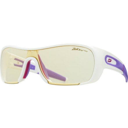 Julbo Groovy Sunglasses - Zebra Photochromic Lens White Light and Hard Lenses, One Size