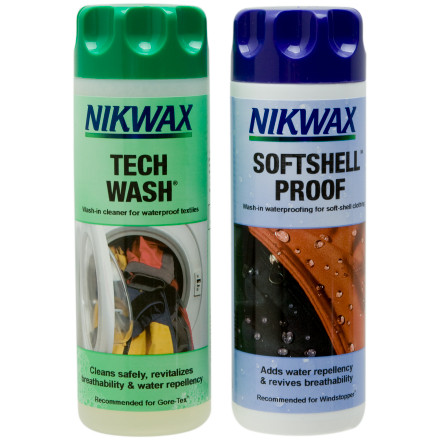 Nikwax Tech Wash / Softshell Proof Wash-In Twin Pack - 2008
