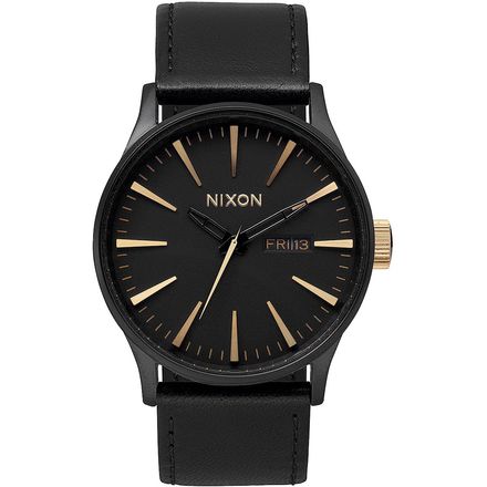 Nixon Sentry Leather Watch - Men's