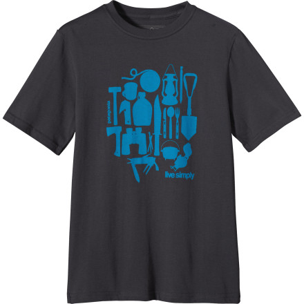 Patagonia Live Simply Camping T-Shirt - Short-Sleeve - Boys'
