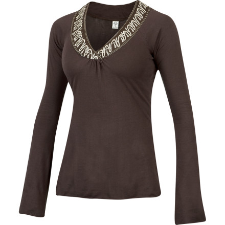 prAna Embroidered V-Neck Top - Long-Sleeve - Women's - 2009