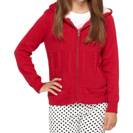 Roxy A Chance Storm Full-Zip Hoodie - Girls' Lipstick Red, L (12-14)