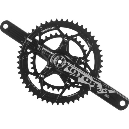 Image of Rotor 3D Plus Road Crankset With Round Chanrings