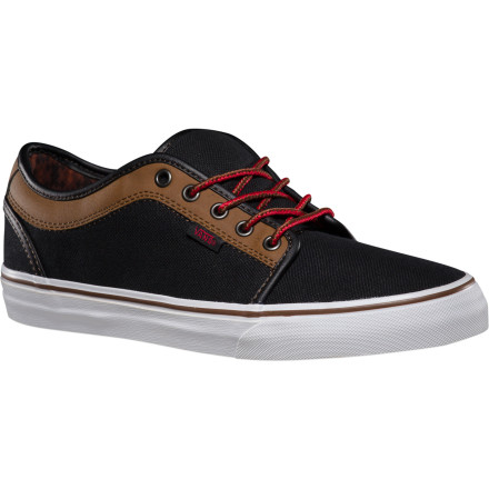 Vans Chukka Low Skate Shoe - Men's (Leather) Black/Brown, 10.0