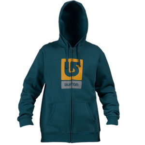 Burton Logo Vertical Full-Zip Hooded Sweatshirt - Men's - 2010