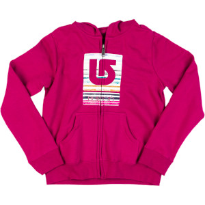 Logo Fill Palette Stripes Basic Full-Zip Hoodie - Girls'
