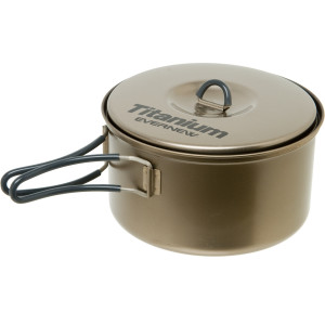Evernew Titanium Non-Stick Pot w/Handle - 1.3L