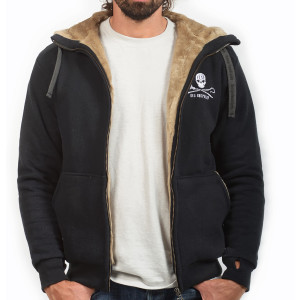 Hemp Hoodlamb Sea Shepherd Furry Full-Zip Hooded Sweatshirt - Men's -image