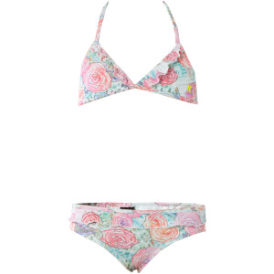 Hurley Every Rose Banded Triangle and Ruffel Retro Swimsuit - Little Girls' - 2012