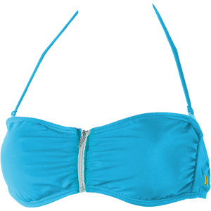 Hurley One and Only Solids Zipper Bandeau Bikini Top - Women's - 2012