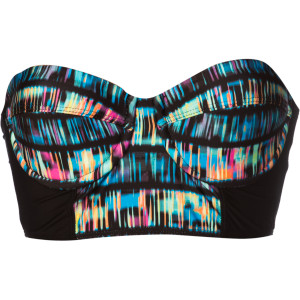Record Scratch Underwire Bustier Bikini Top - Women's