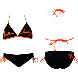Flamo Triangle Top & Tunnel Swimsuit - Girls'
