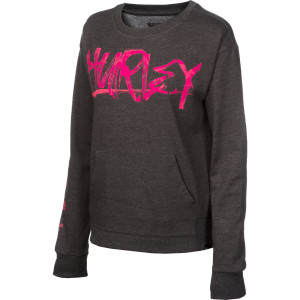 Hurley Up And Wait Fleece Crew Pullover Hoodie - Women's - 2012